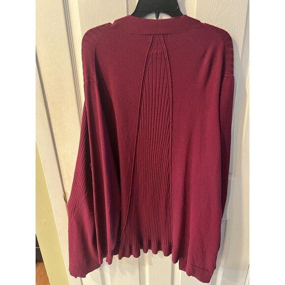 Liz Claiborne Sweater Plus 3X Open Cardigan Career Front Ribbed Casual Soft New - Picture 7 of 10